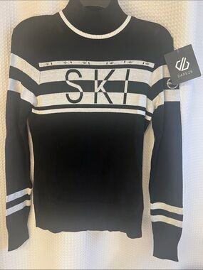 Dare2b Women’s Black & White Turtleneck 'SKI' Knit Sweater